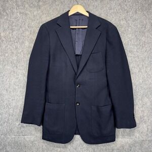 Suitsupply Havana Pleated HL 100% Wool Suit Jacket Men's USA 40L Italian Fabric